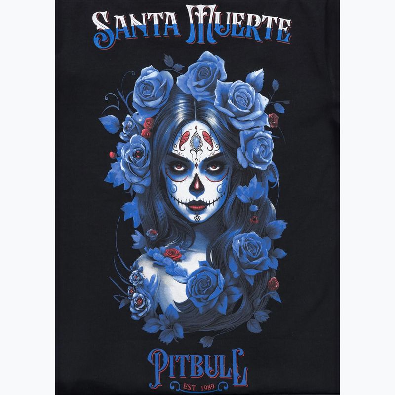 Pitbull női póló Santa Muerte kék fekete fekete 8