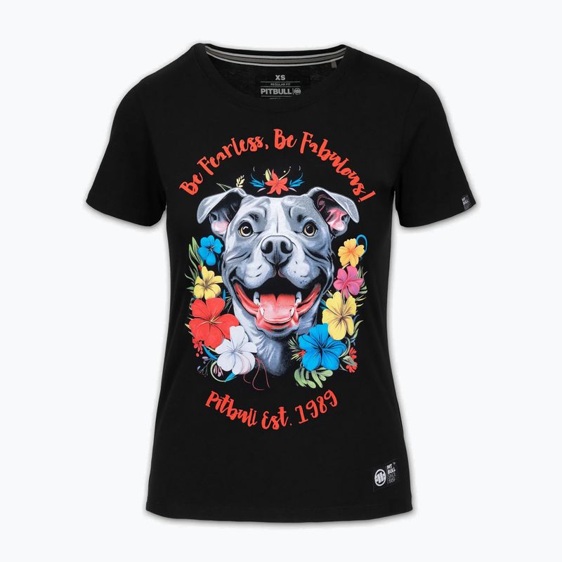 Pitbull női póló Happy Pit 2 fekete
