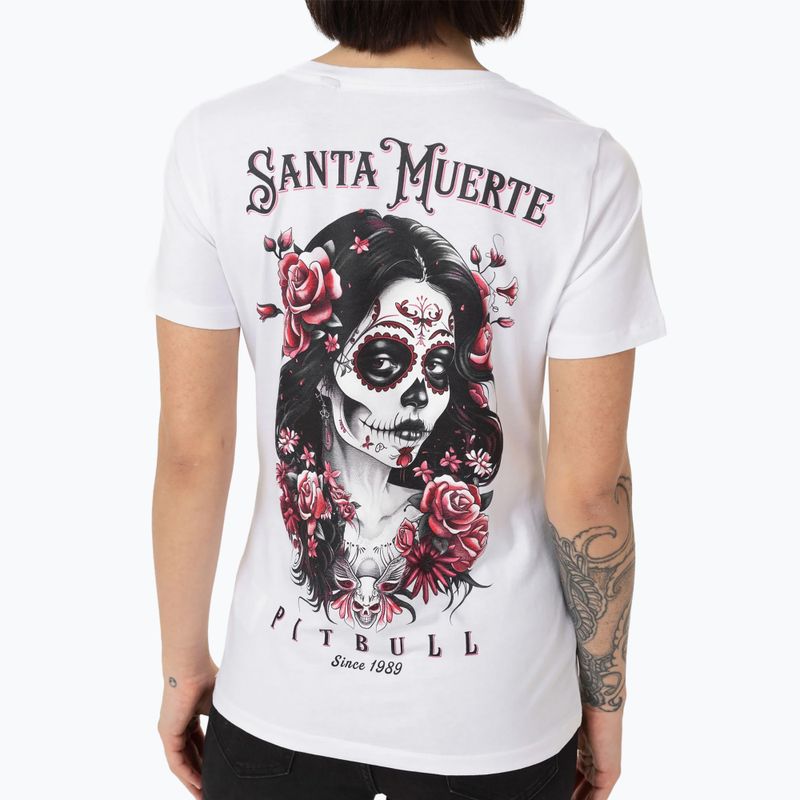 Pitbull Santa Muerte női póló Rose fehér 3