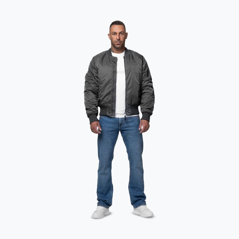 Férfi dzseki Pitbull Hacket Washed Bomber graphite 2