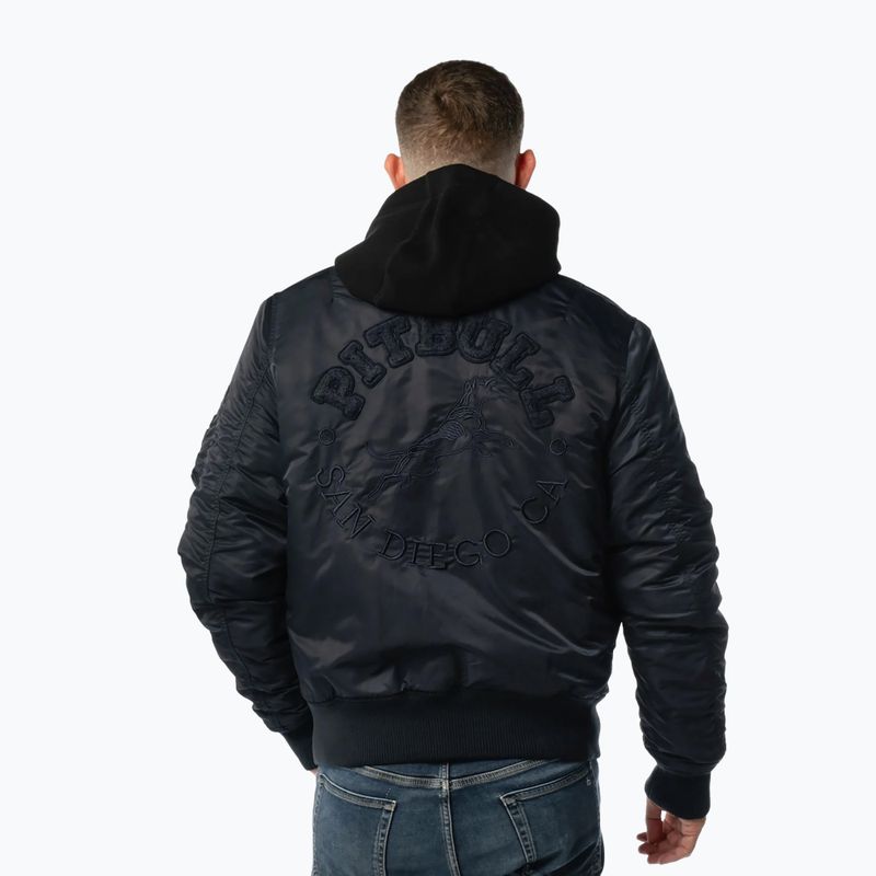 Férfi bomberdzseki Pitbull Hacket Washed Bomber dark navy 3