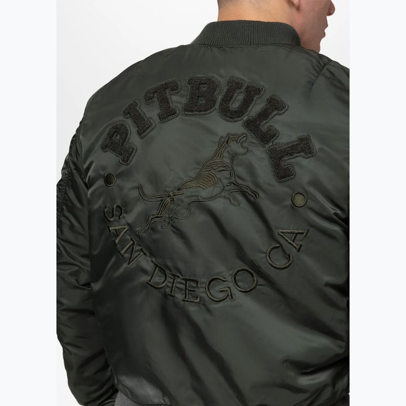 Férfi bomberdzseki Pitbull Hacket Washed Bomber dark green 4