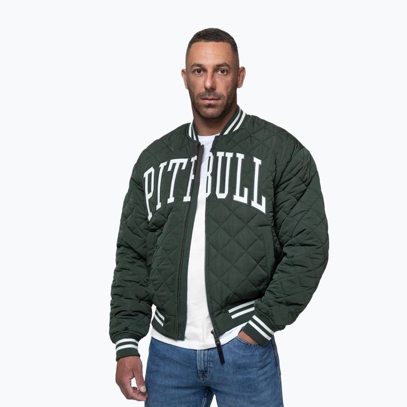 Férfi dzseki Pitbull Jupiter Padded Baseball dark green 4