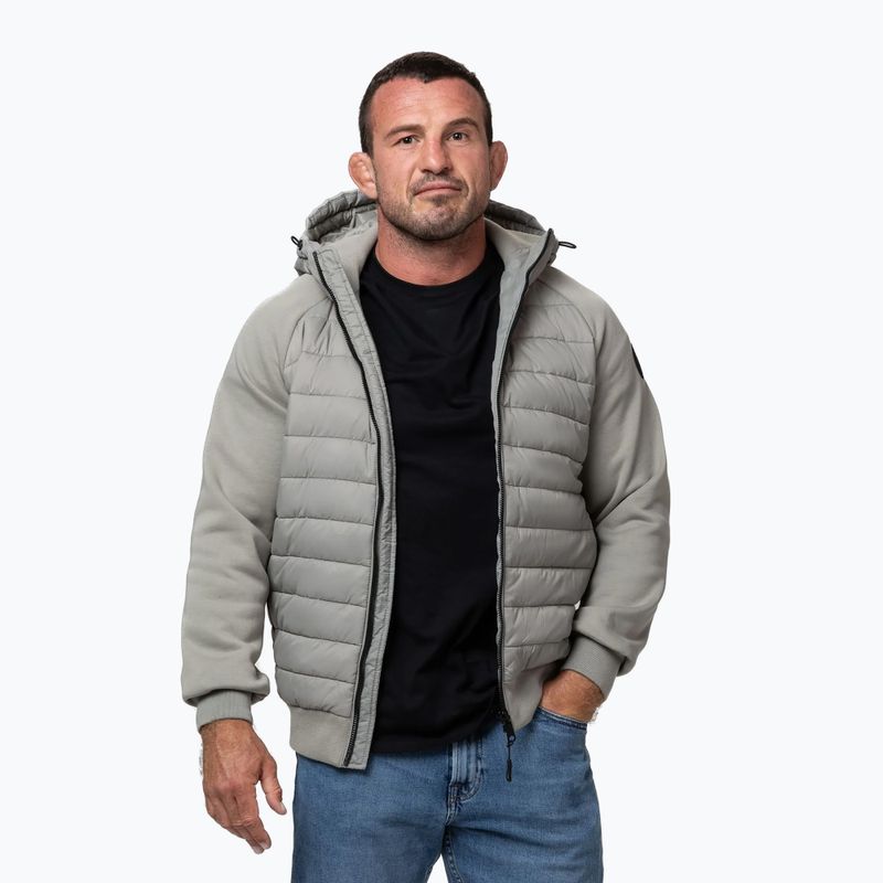 Férfi dzseki Pitbull Palomar Padded Hooded Hybrid dusty sage 4