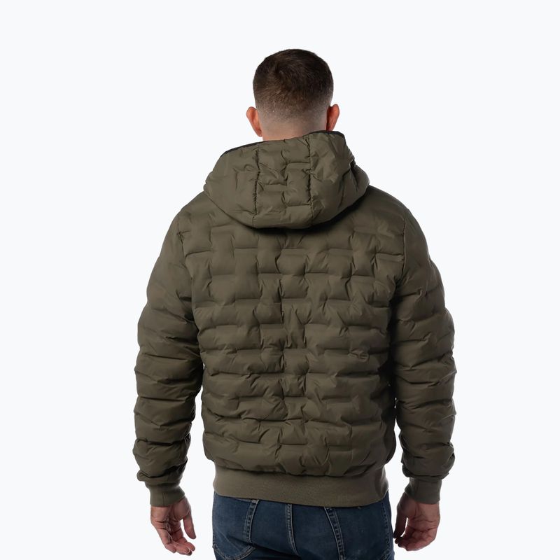 Férfi télikabát Pitbull Fisk Quilted Hooded olive 2