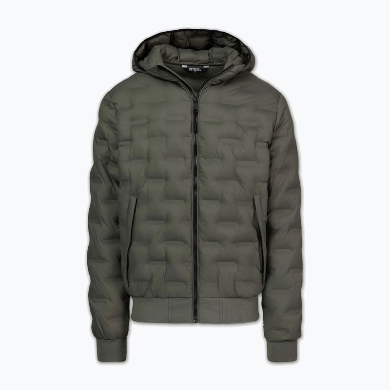 Férfi télikabát Pitbull Fisk Quilted Hooded olive 3