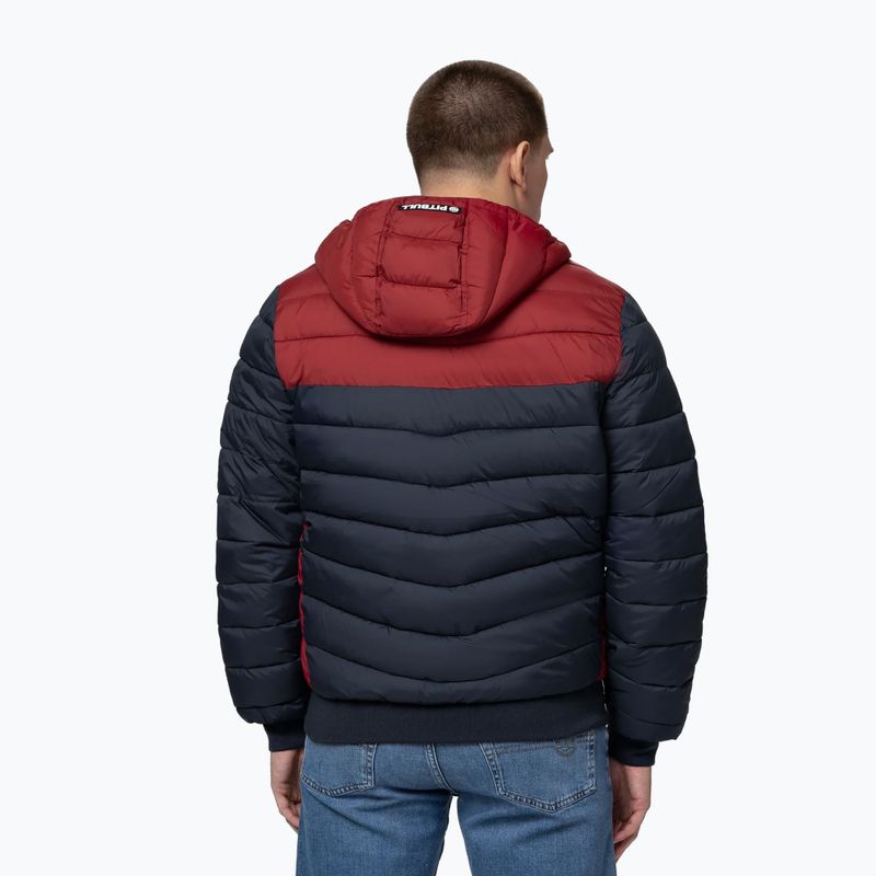 Férfi télikabát Pitbull Rubio Quilted Hooded dark navy/red 3