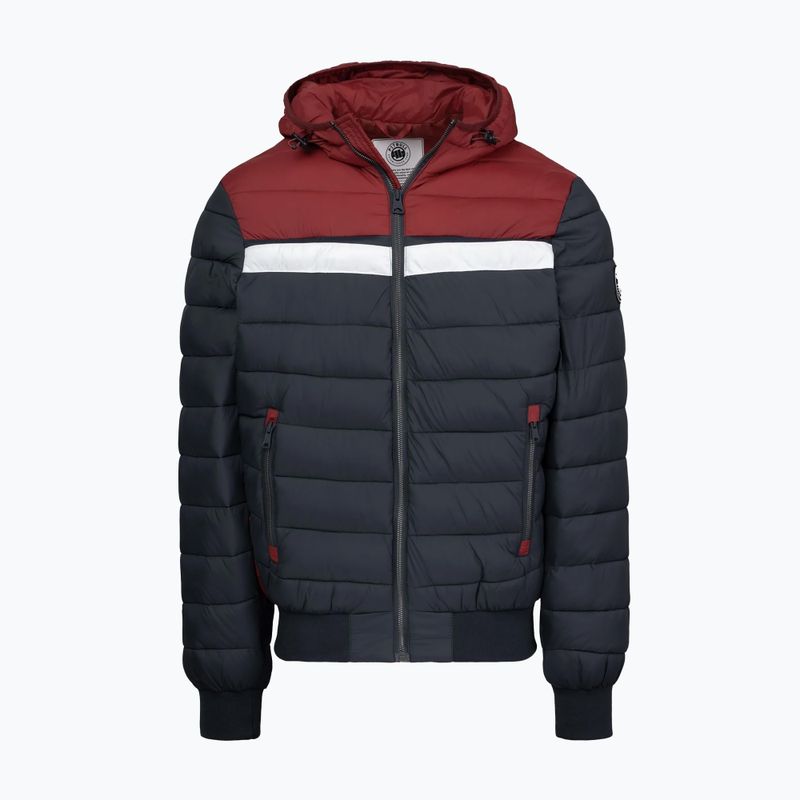Férfi télikabát Pitbull Rubio Quilted Hooded dark navy/red 5