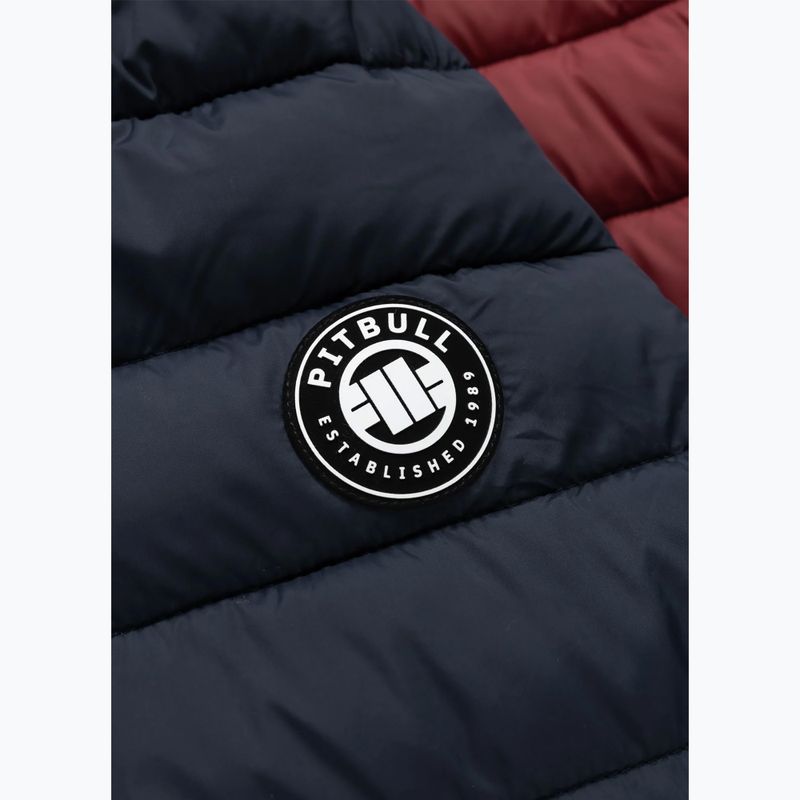 Férfi télikabát Pitbull Rubio Quilted Hooded dark navy/red 9