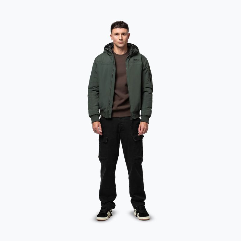 Férfi téli dzseki Pitbull Balboa 2 Hooded dark green 2