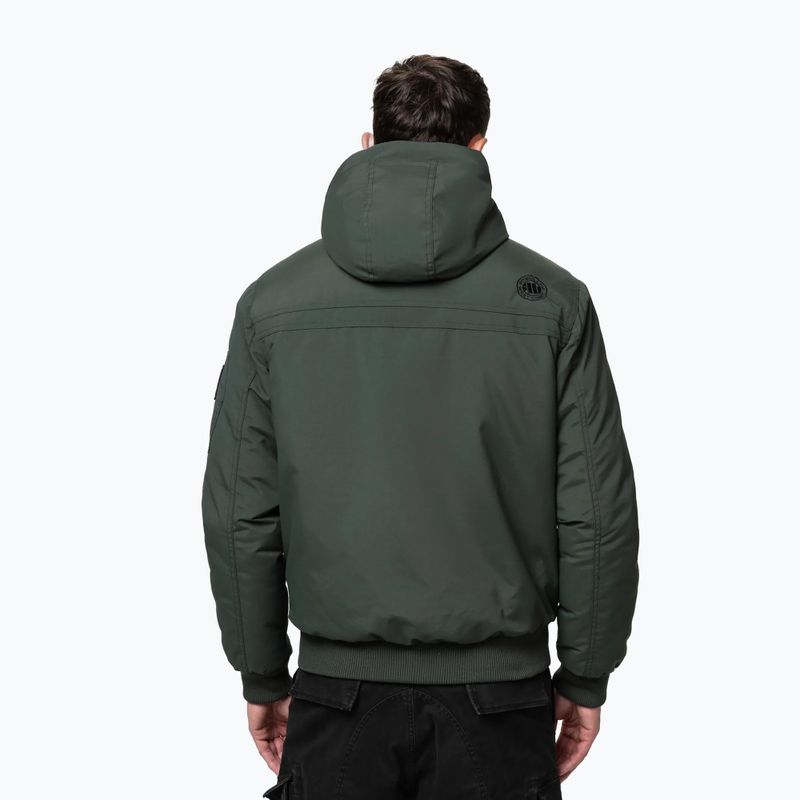 Férfi téli dzseki Pitbull Balboa 2 Hooded dark green 3