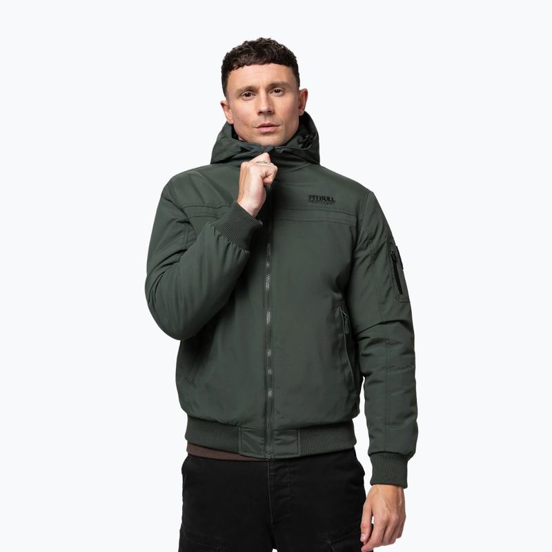 Férfi téli dzseki Pitbull Balboa 2 Hooded dark green 4