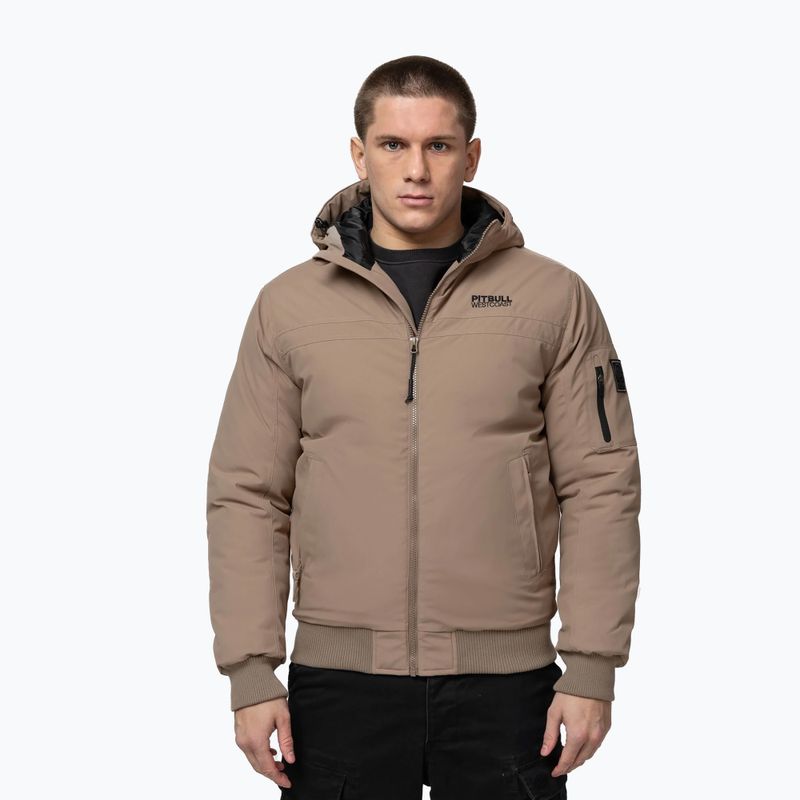 Férfi téli dzseki Pitbull Balboa 2 Hooded dark sand
