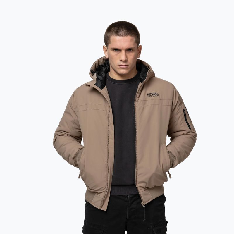 Férfi téli dzseki Pitbull Balboa 2 Hooded dark sand 4