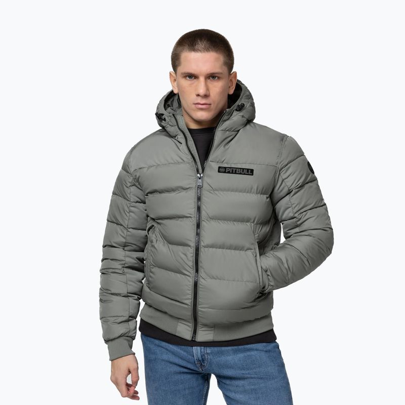 Férfi télikabát Pitbull Dillon Quilted Hooded dusty salvia 4
