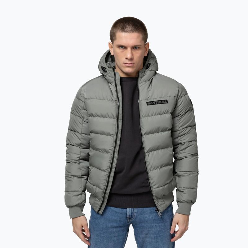 Férfi télikabát Pitbull Dillon Quilted Hooded dusty salvia 5