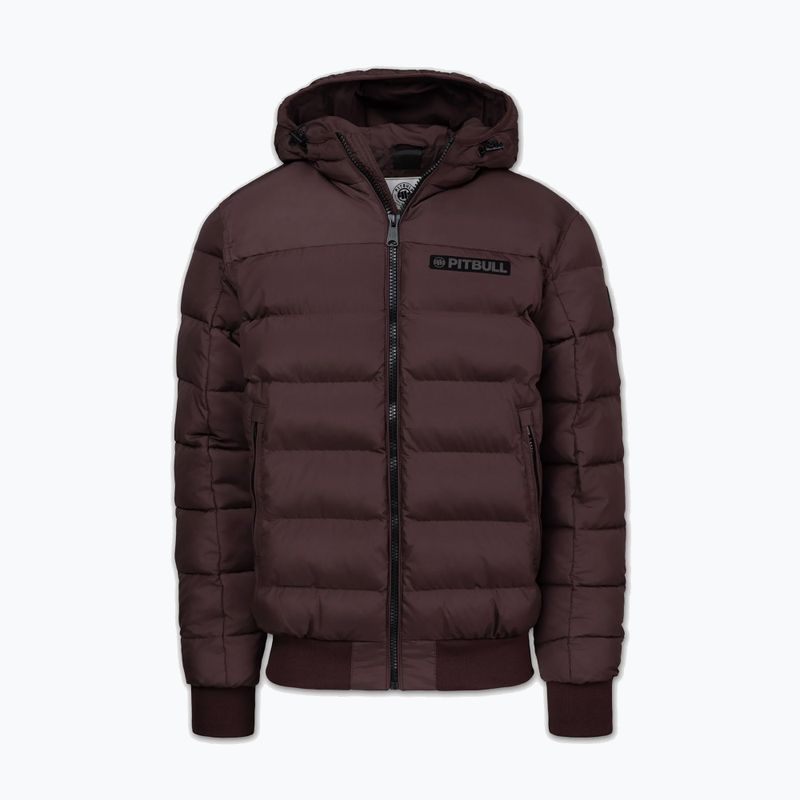 Férfi télikabát Pitbull Dillon Quilted Hooded burgundy 5