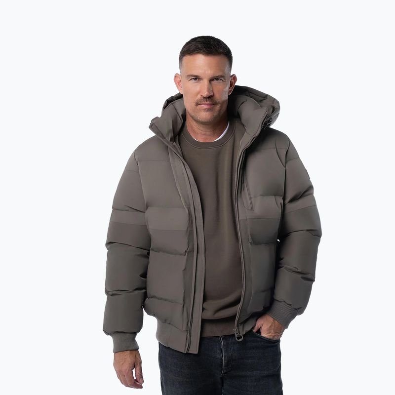 Férfi télikabát Pitbull Patton Quilted Hooded taupe 3
