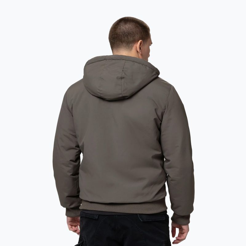 Férfi télikabát Pitbull Elkwood 3 Sherpa Hooded taupe 3