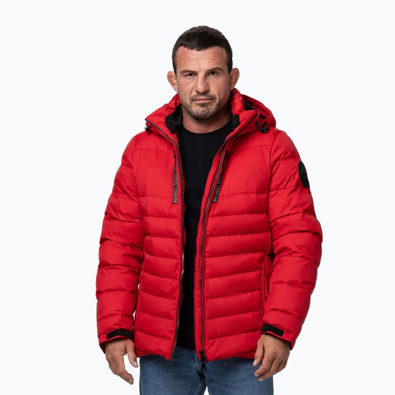 Férfi télikabát Pitbull Crestline Padded Hooded red 4