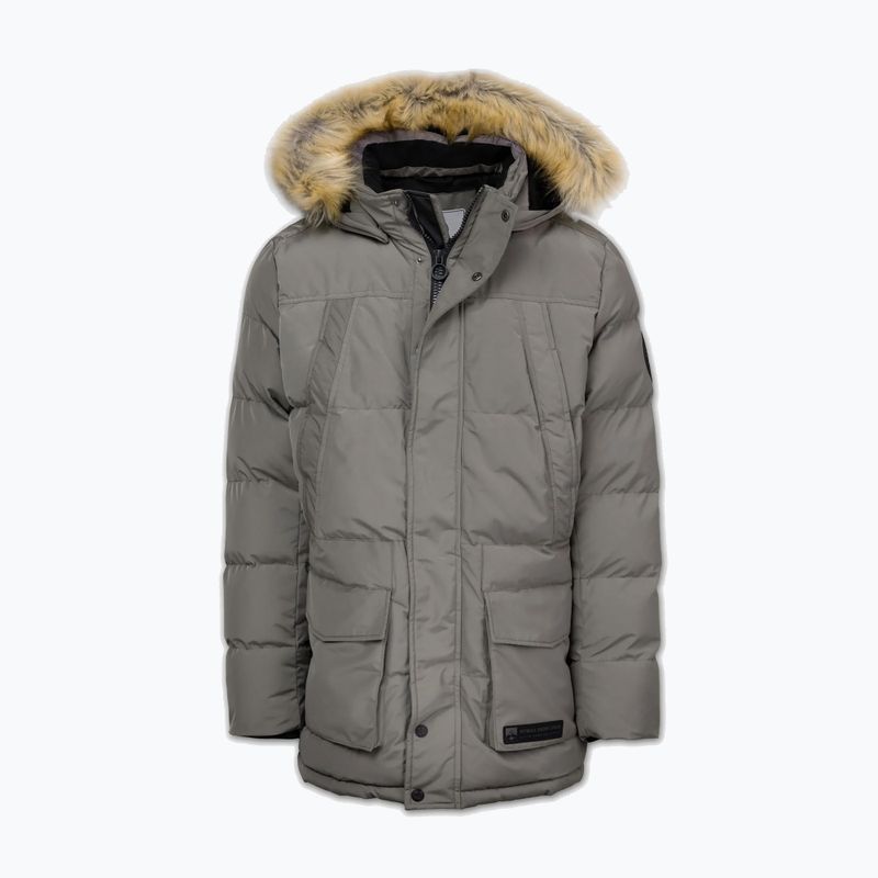 Férfi télikabát Pitbull Forest Hooded Parka taupe 5