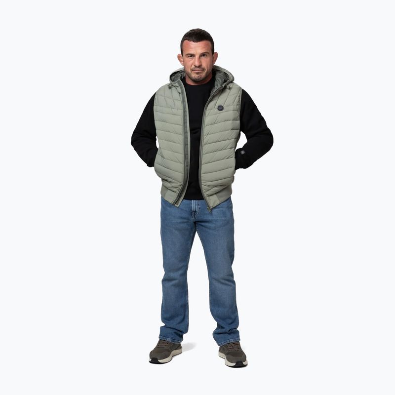 Férfi mellény Pitbull Naylor Padded Hooded dusty salvia 2