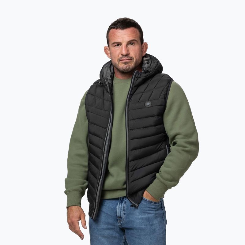 Férfi mellény Pitbull Naylor Padded Hooded black