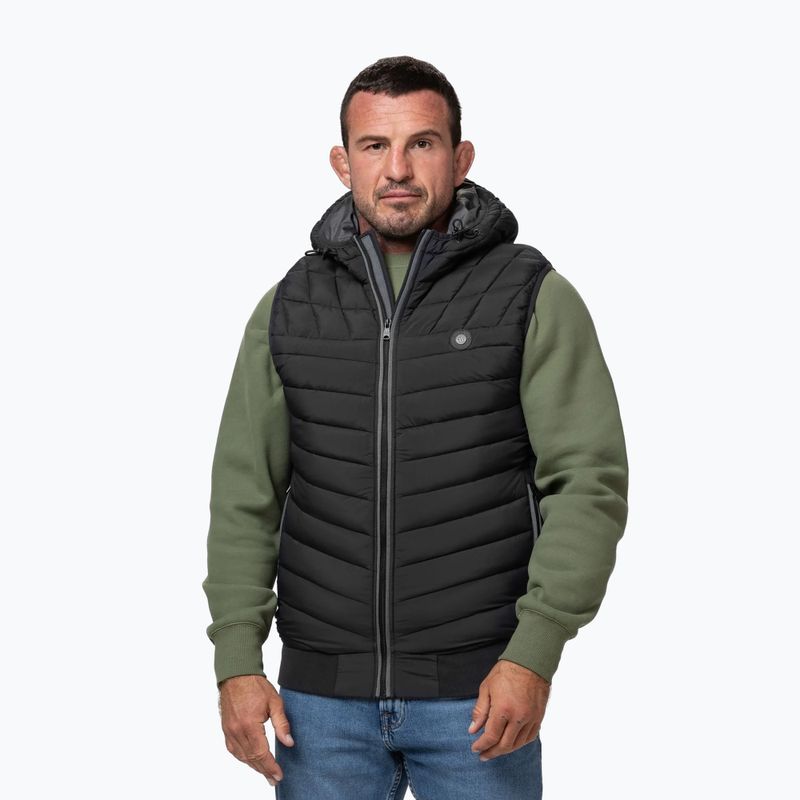 Férfi mellény Pitbull Naylor Padded Hooded black 4