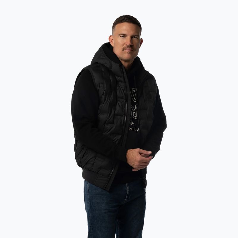Férfi mellény Pitbull Fisk Quilted Hooded black 4