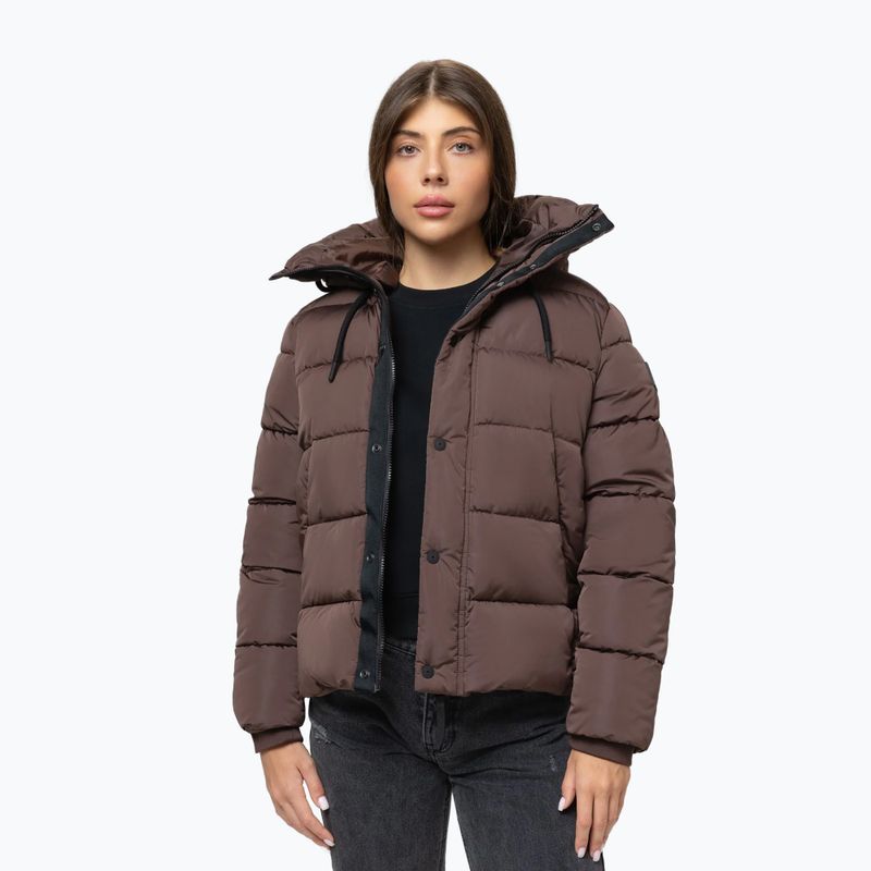 Női téli dzseki Pitbull Amalia Padded Hooded dark chocolate 4