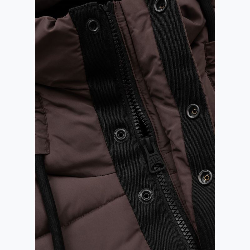 Női téli dzseki Pitbull Amalia Padded Hooded dark chocolate 8