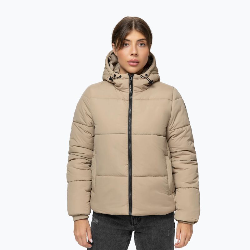 Női téli dzseki Pitbull Vista Quilted Hooded dark sand