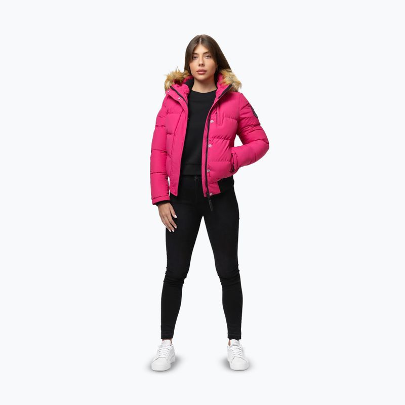 Női télikabát Pitbull Azalea Quilted Hooded raspberry red 2