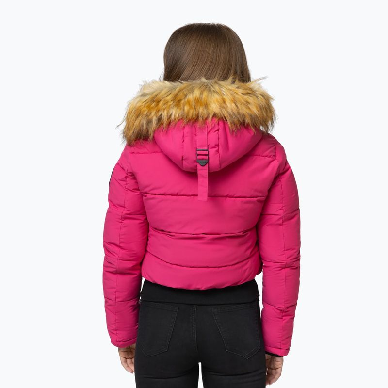 Női télikabát Pitbull Azalea Quilted Hooded raspberry red 3