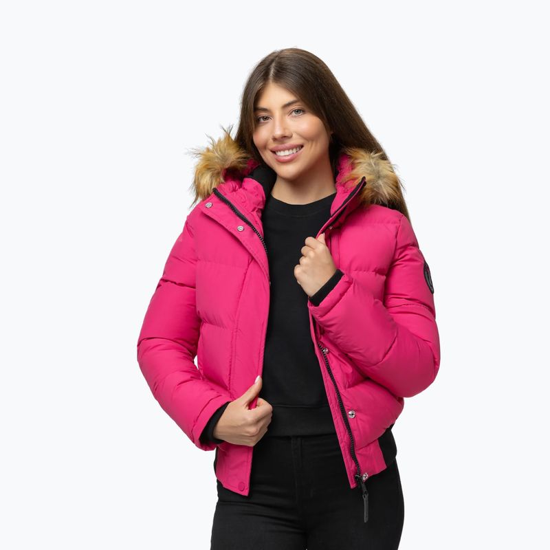 Női télikabát Pitbull Azalea Quilted Hooded raspberry red 5