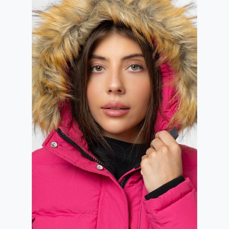 Női télikabát Pitbull Azalea Quilted Hooded raspberry red 6