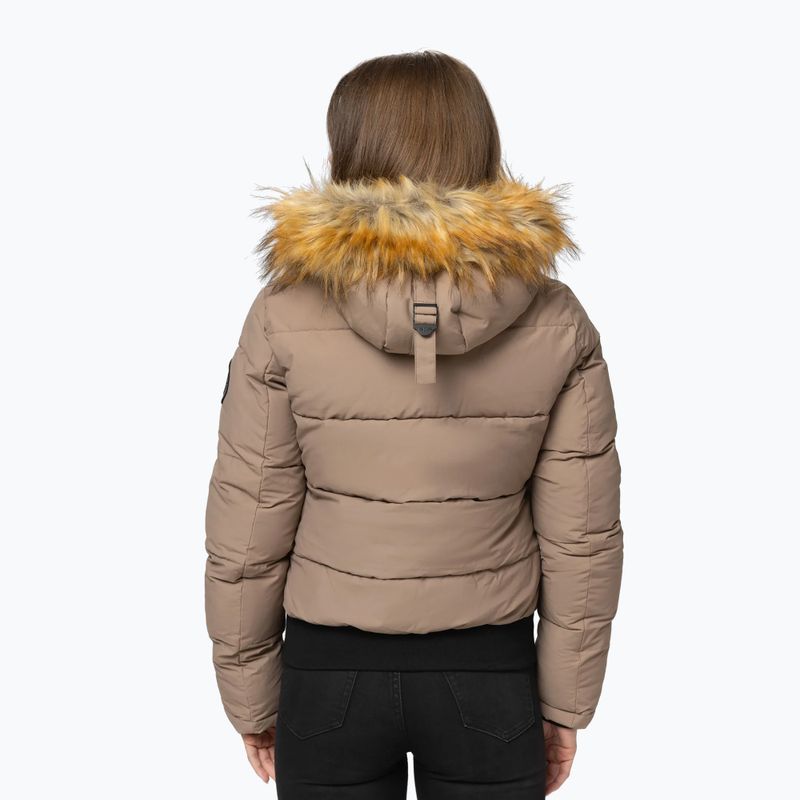 Női télikabát Pitbull Azalea Quilted Hooded dark sand 3