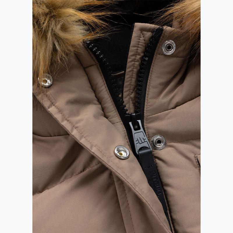 Női télikabát Pitbull Azalea Quilted Hooded dark sand 9