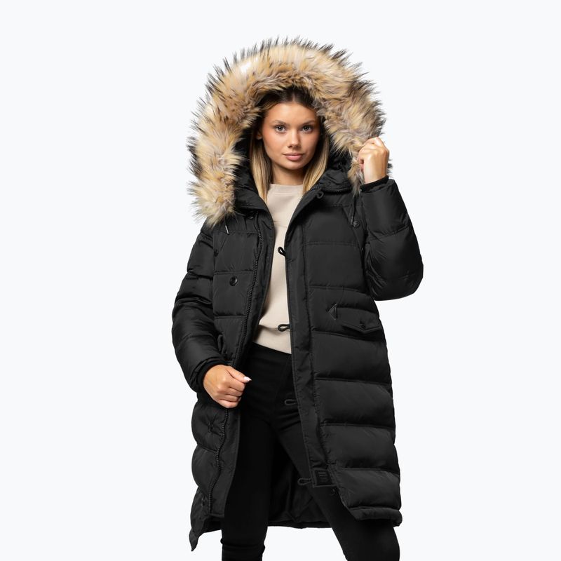 Női téli dzseki Pitbull Queenston Padded Hooded black