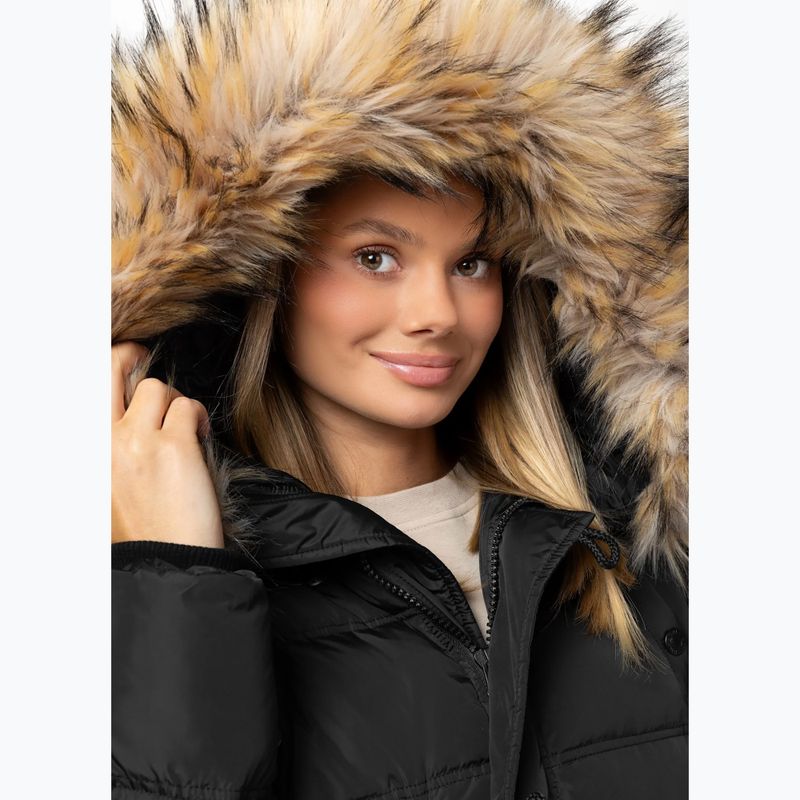 Női téli dzseki Pitbull Queenston Padded Hooded black 4