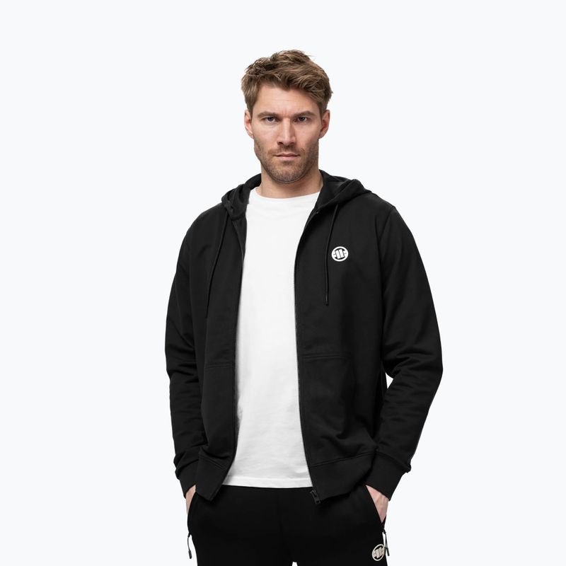 Férfi pulóver Pitbull Nugget Small Logo Hooded Zip black 4