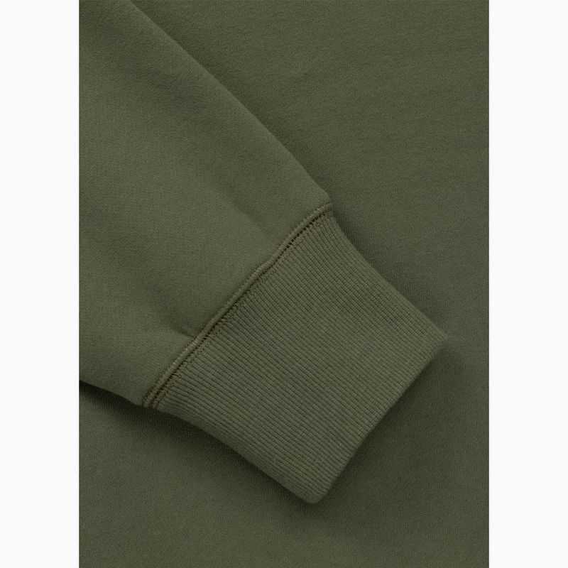 Férfi pulóver Pitbull Small Logo Crewneck olive 5