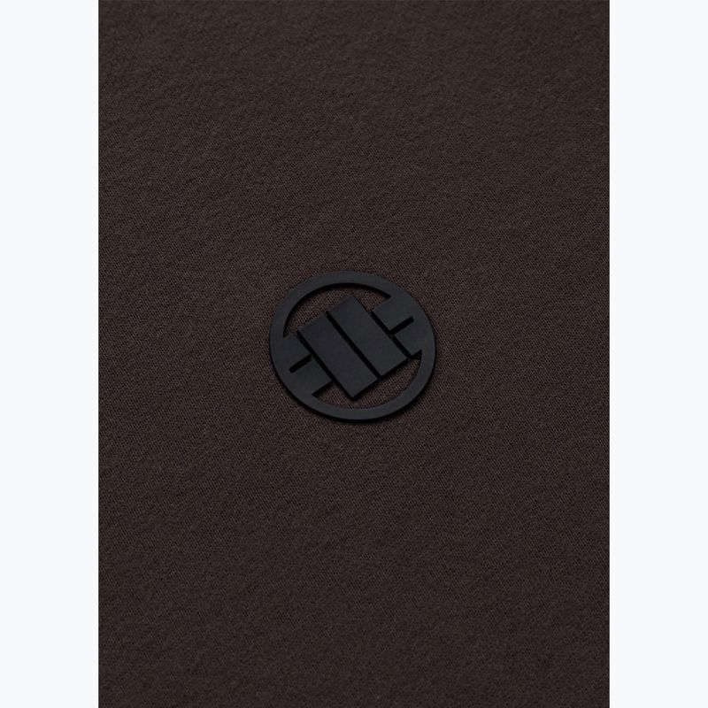 Férfi pulóver Pitbull Small Logo Crewneck dark chocolate 7