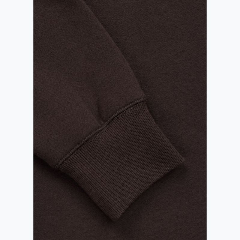 Férfi pulóver Pitbull Small Logo Crewneck dark chocolate 8