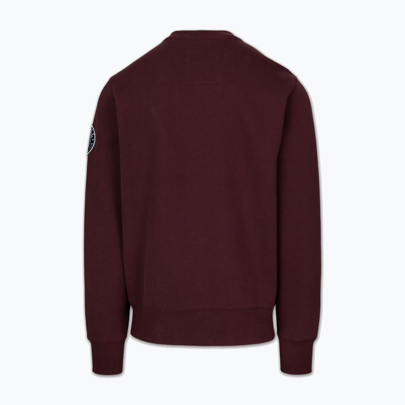 Férfi pulóver Pitbull Norton Crewneck dark burgundy 5