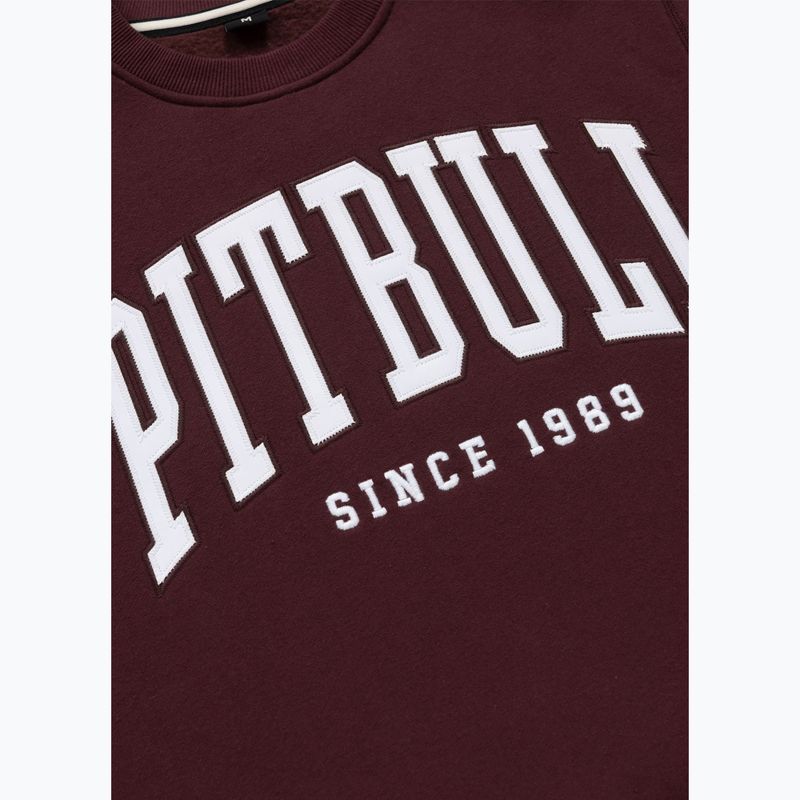 Férfi pulóver Pitbull Norton Crewneck dark burgundy 7