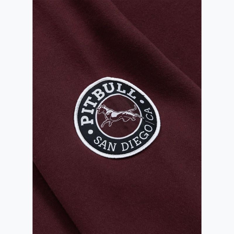 Férfi pulóver Pitbull Norton Crewneck dark burgundy 9