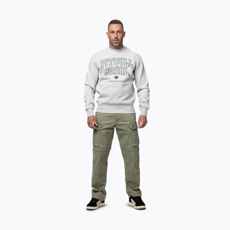 Férfi pulóver Pitbull So Cal Crewneck grey/melange 2