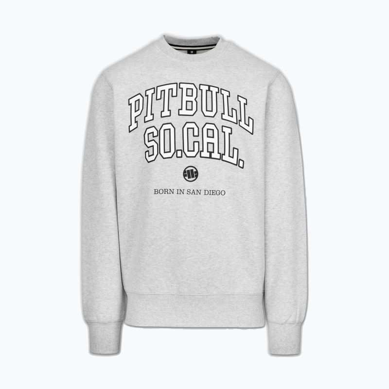 Férfi pulóver Pitbull So Cal Crewneck grey/melange 4