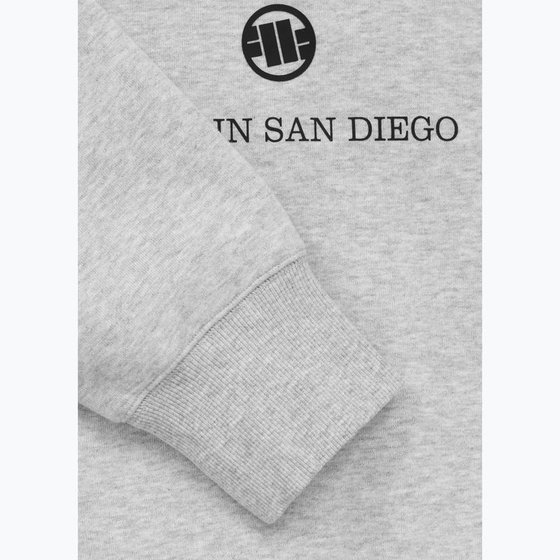 Férfi pulóver Pitbull So Cal Crewneck grey/melange 8